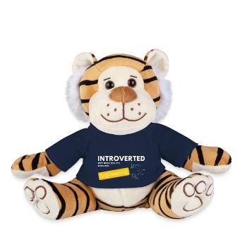 Introverted but willing to Discuss Engineering - Plush Tiger - french navy - Front