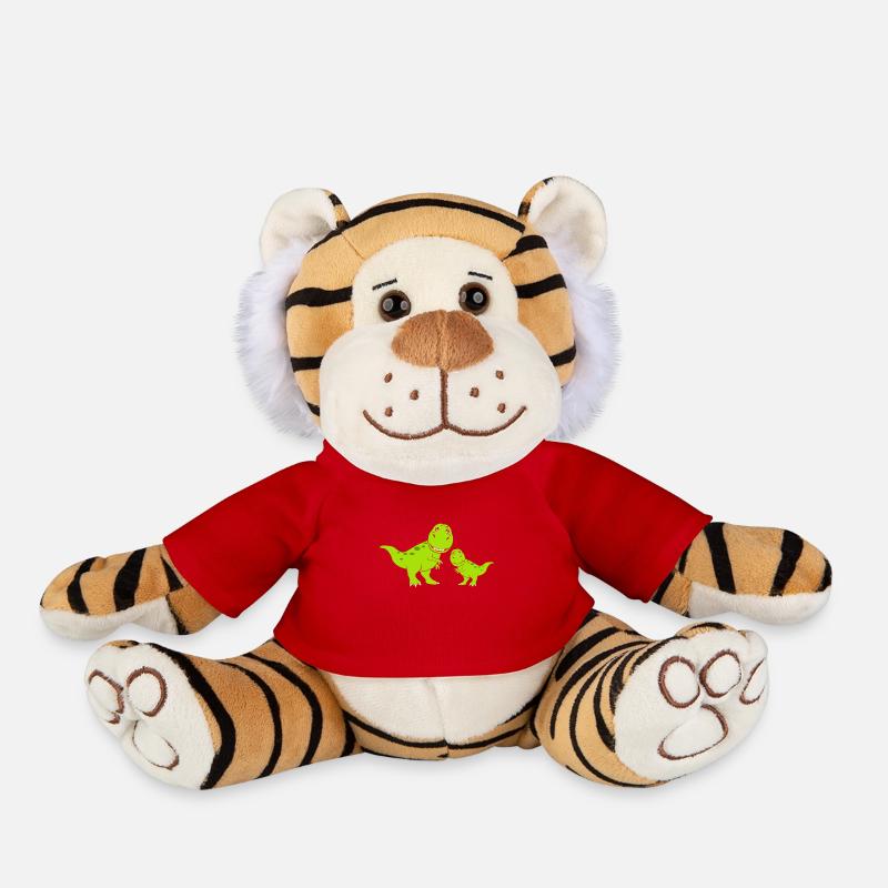 Dinos Dinosaurs - Plush Tiger - red