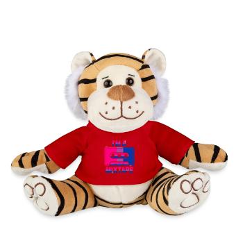 Je suis un mixtape Bisexualité Bisexualité Bisexuelle - Peluche Tigre - rouge - Devant