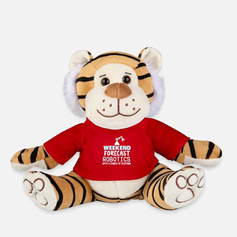 ROBOTICS : Weekend Forecast Robotics - Peluche Tigre - rouge
