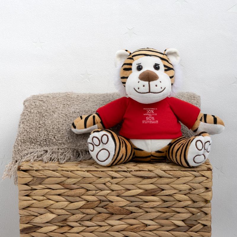 Programmation de programmation drôle d'énonciation Peluche Tigre