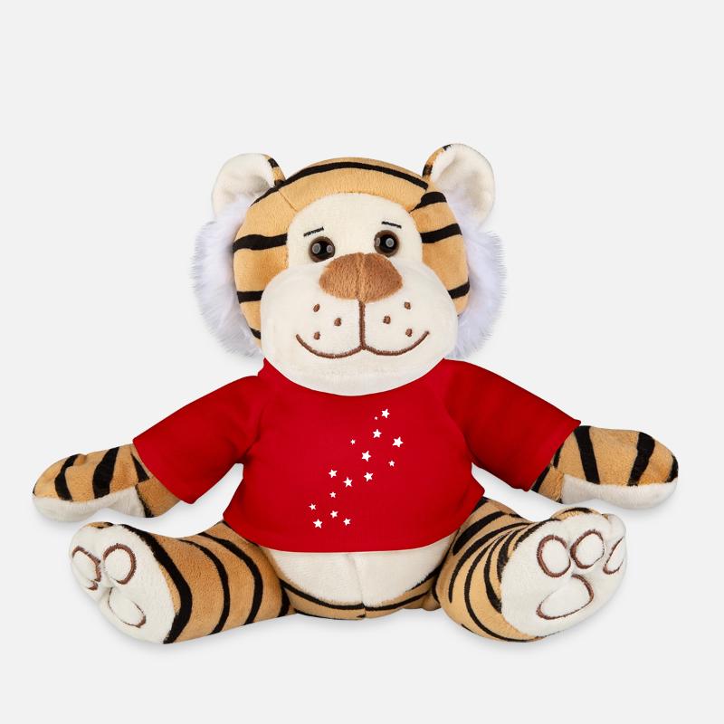 étoile - Peluche Tigre - rouge