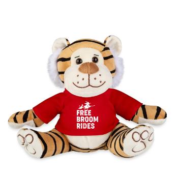 Free brine ride witch with cat on brine - Plush Tiger - red - Front