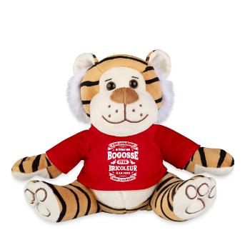 BOGOSSE BRICOLEUR - Peluche Tigre - rouge - Devant