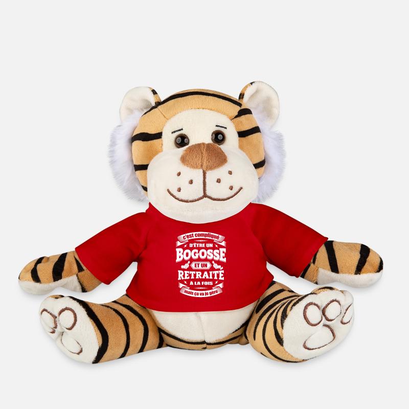 BOGOSSE RETRAITÉ - Peluche Tigre - rouge