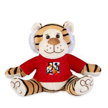dialogue, les jeux auxquels les gens jouent, freemasters PP6 - Peluche Tigre - rouge - Devant