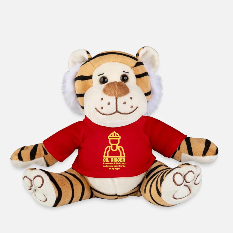 Oil Rigger Driller - Plush Tiger - red