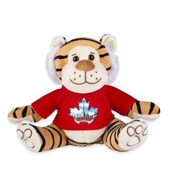 Toronto, Ontario Canada Maple Leaf - Plush Tiger - red - Front