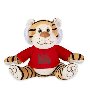 Faire du vélo - Peluche Tigre - rouge - Devant