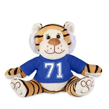 Numéro 71 - Peluche Tigre - bleu roi - Devant