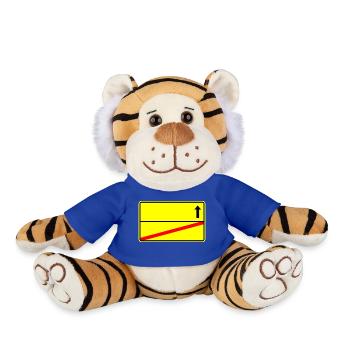 Town sign template - Plush Tiger - royal blue - Front