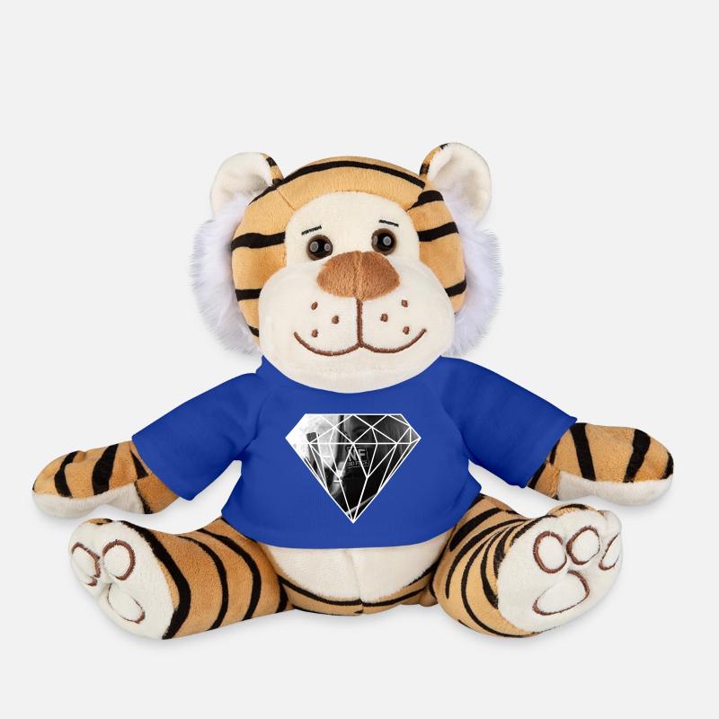 NRNF Diamond Design - Peluche Tigre - bleu roi