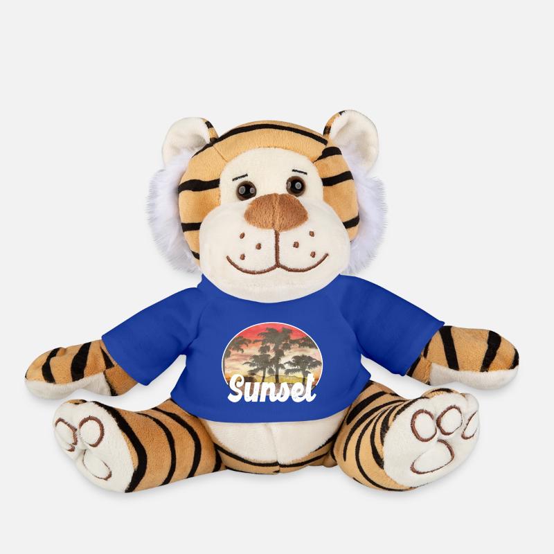 Sunset - Peluche Tigre - bleu roi