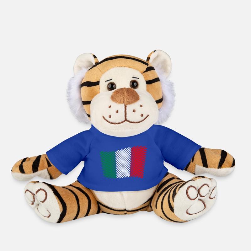 Bandiera D’Italia / Tricolore (Scribble) - Peluche - blu royal