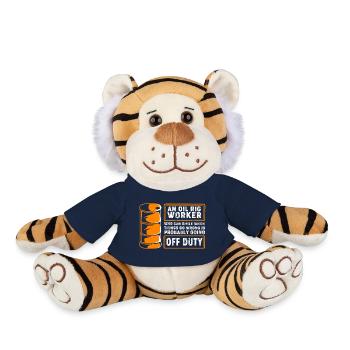Oil Rig Oil Field - Plush Tiger - french navy - Front