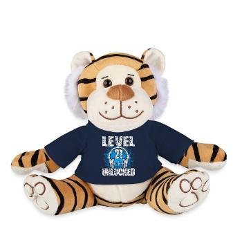 Level 21 Unlocked Geburtstagsgeschenk 21 Jahre - Plüschtiger - French Navy - Vorne