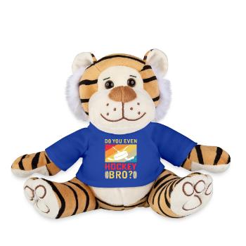 Ice Hockey Club Team Sport Gift - Plush Tiger - royal blue - Front