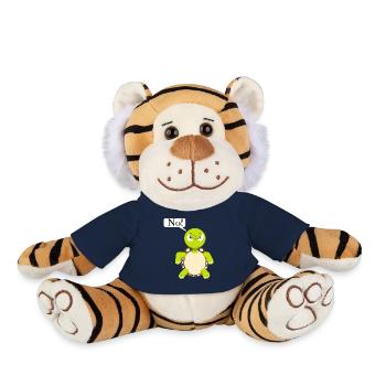 Pas de tortue, pas de bande dessinée amusante, non - Peluche Tigre - bleu marine - Devant