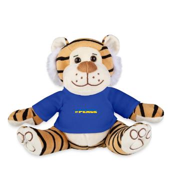 # PEACE - Plush Tiger - royal blue - Front