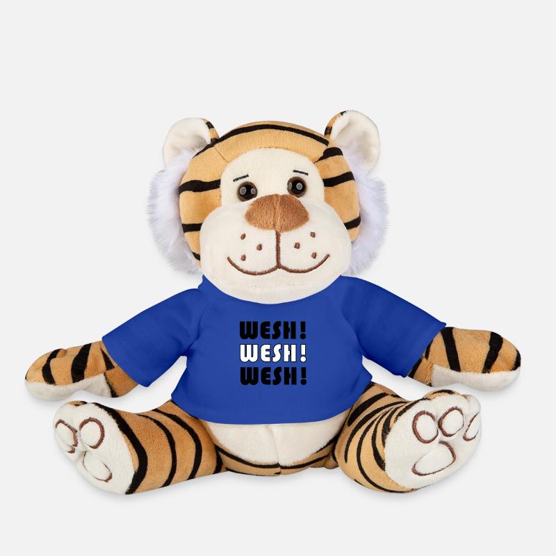 Wesh  Wesh Wesh - Peluche Tigre - bleu roi