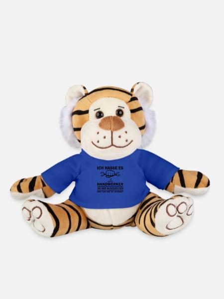 Artisan bricoleur Artisan Artisan Outil Construction - Peluche Tigre - bleu roi