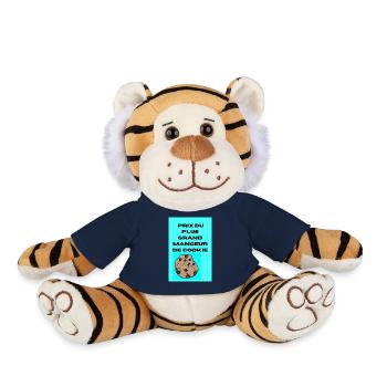 Le prix du plus grand mangeur de cookie - Peluche Tigre - bleu marine - Devant