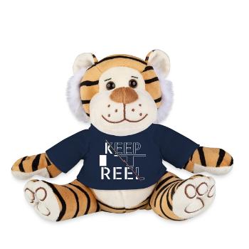 Bass Fishing Tournaments Fish Hook Funny Quote - Plush Tiger - french navy - Front
