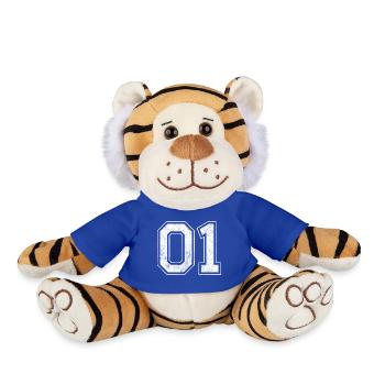 Number 01 - Plush Tiger - royal blue - Front