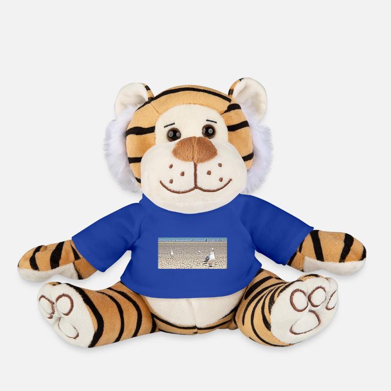 Gulls at the beach - Plush Tiger - royal blue