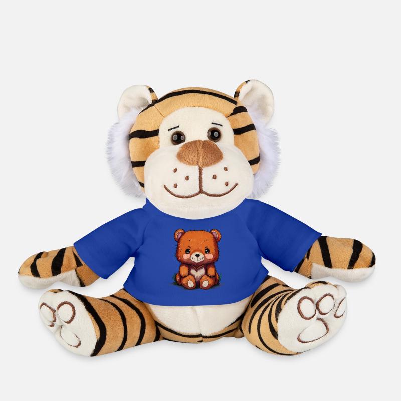 Petite Ourse - Peluche Tigre - bleu roi