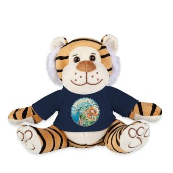 Sorrente, Italie, Paradis Méditerranéen, Art de voyage - Peluche Tigre - bleu marine - Devant