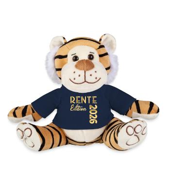Rente 2026 Rentnergeschenke - Plüschtiger - French Navy - Vorne