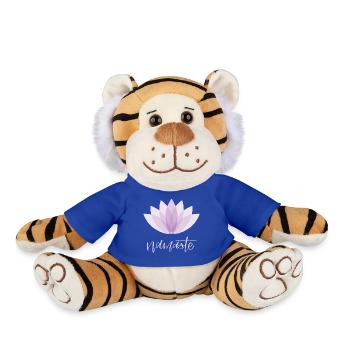 Yoga Namaste Lotus Lotusblüte Sport Entspannung - Plüschtiger - Königsblau - Vorne