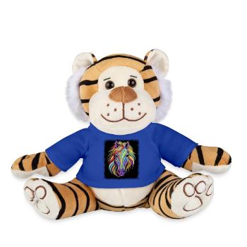 amour paix symbole paix mondiale désarmement - Peluche Tigre - bleu roi - Devant