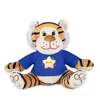 Cute Star Motif for Kids Kawaii Cartton Fans - Plush Tiger - royal blue - Front