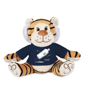 Waterfall – Falling Water Bottle Cartoon - Plush Tiger - french navy - Front
