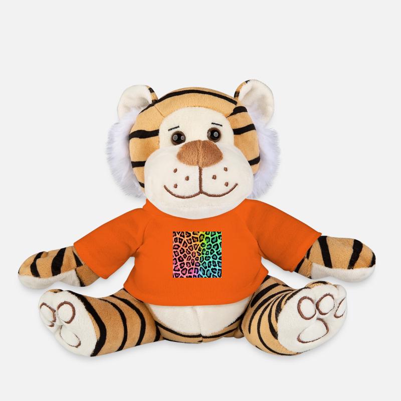 Motif peau de léopard léopard - Peluche Tigre - orange doré