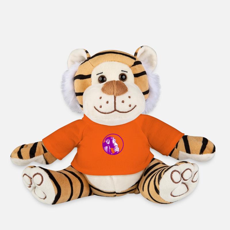 Think after monkey chimpanzee - Plush Tiger - golden orange