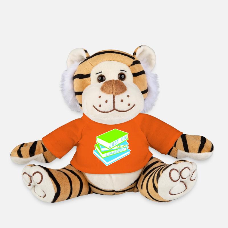 Encore un chapitre Lecture drôle de rat de bibliothèque Cool - Peluche Tigre - orange doré