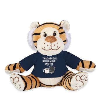 Zoom Call with Coffee Dream - Plush Tiger - french navy - Front