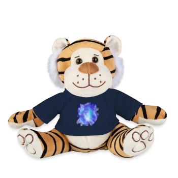 Watercolour painting sea blue - Plush Tiger - sun yellow - Front
