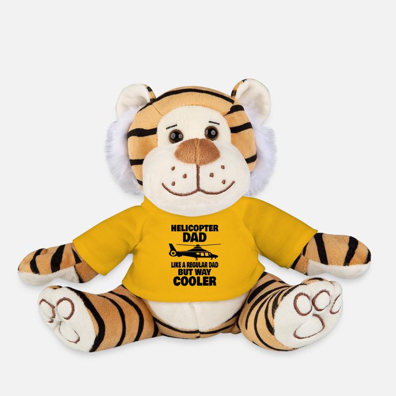 Pilote d’hélicoptère hélicoptère hélicoptère hélicoptère hélicoptère - Peluche Tigre - jaune soleil