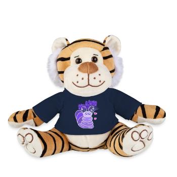 Lavender Caterpillar Heart Child Baby - Plush Tiger - sun yellow - Front