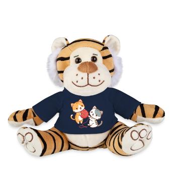 Kittens and kawaii ball - Plush Tiger - sun yellow - Front