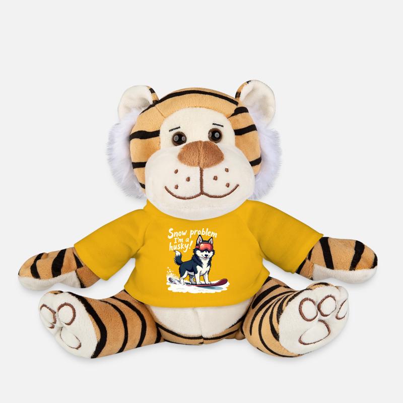 No problem, I'm a husky! - Plush Tiger - sun yellow