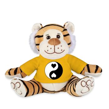 Contraste YinYang du cœur - Peluche Tigre - jaune soleil - Devant
