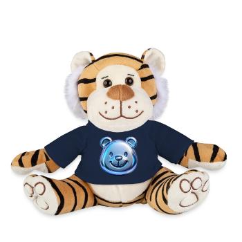 Ours mignon aux reflets métalliques - Peluche Tigre - jaune soleil - Devant