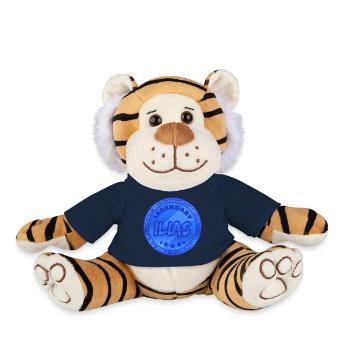 Geschenk für Ilias - Plüschtiger - Sonnengelb - Vorne