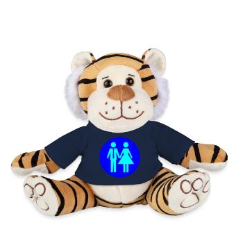 Couple Mariage couple - Peluche Tigre - jaune soleil - Devant