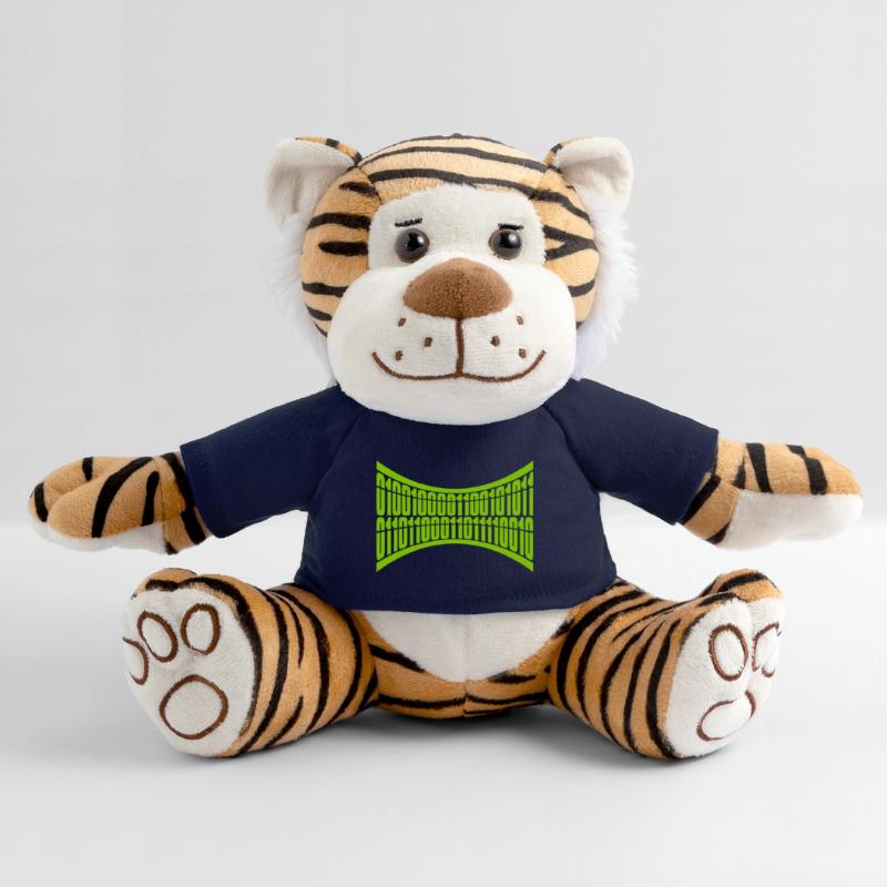 Binary Code Program Language Plush Tiger